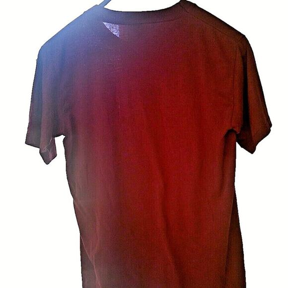 VTG 80s Logo 7 Washington Redskins T Shirt M Burgundy Made in USA Commanders NFL - Picture 4 of 4